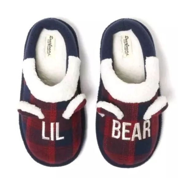 Kids Plaid Slippers - Red and Blue - Picture 2 of 10